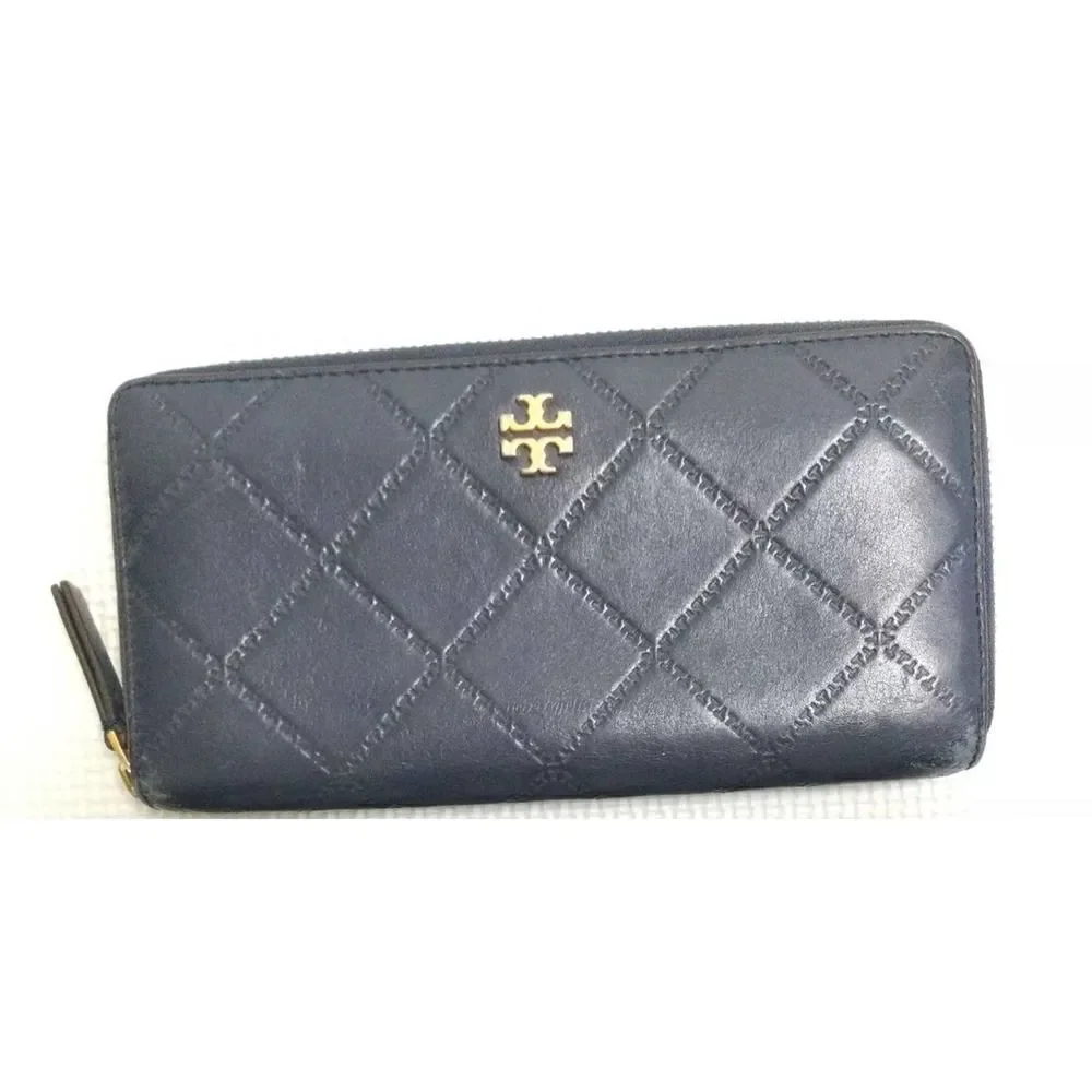 Tory Burch Blue Bifold Wallet